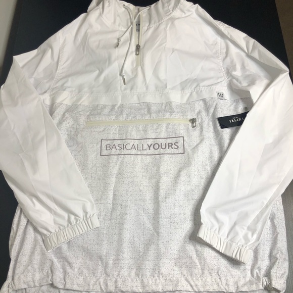 Empyre By Zumiez Unisex White Windbreaker Size M/L - Picture 1 of 6